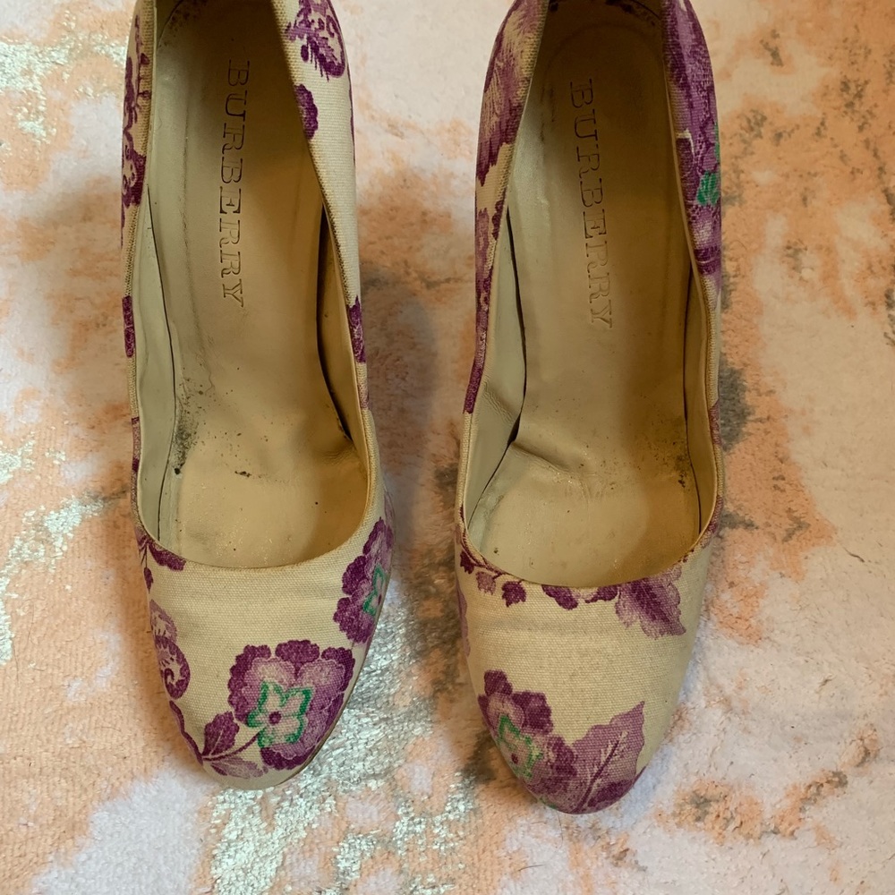 Burberry Canvas Heels 37.5 Floral print